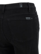 Black Cotton Flared Jeans