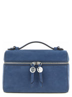 Blue Lamb Leather Handbag