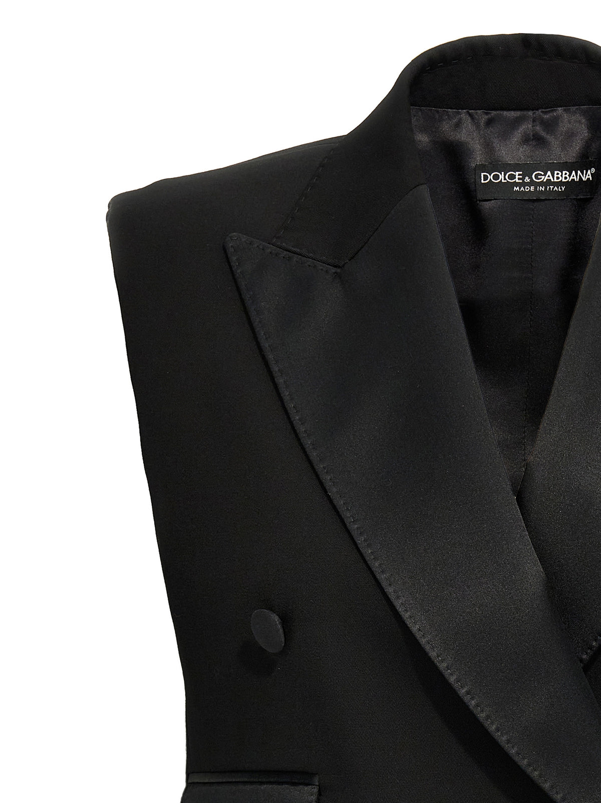 Black Silk Sleeveless Jacket