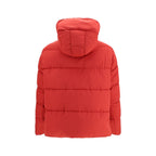 Red Nylon Full-Length Jacket