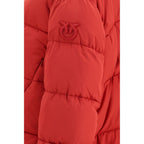 Red Nylon Full-Length Jacket