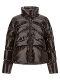 Brown Polyamide Full-Length Jacket