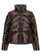 Brown Polyamide Full-Length Jacket
