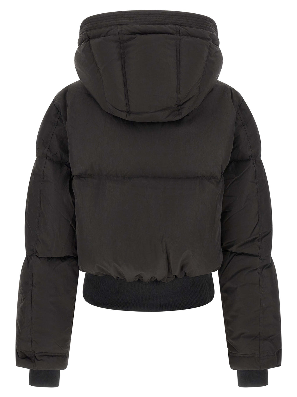 Black Polyamide Full-Length Jacket