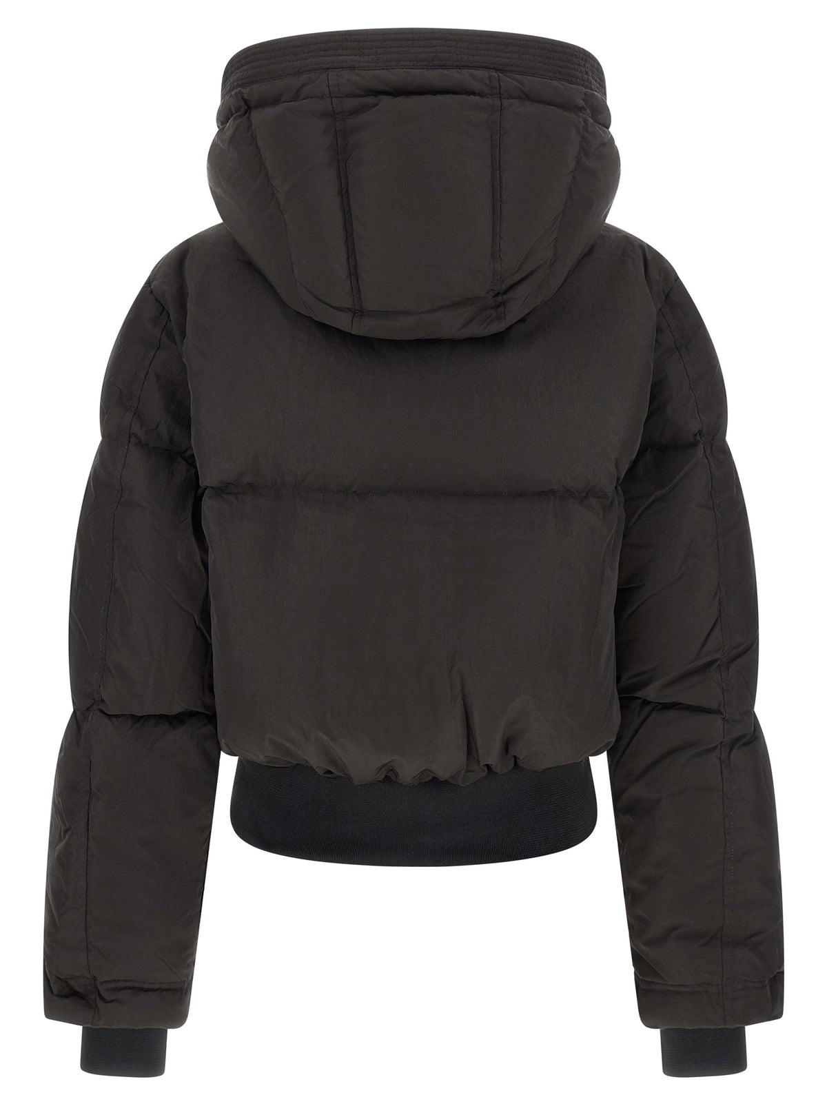 Black Polyamide Full-Length Jacket