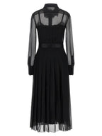 Black Silk Midi Dress