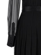 Black Silk Midi Dress