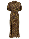 Brown Viscose Long Dress