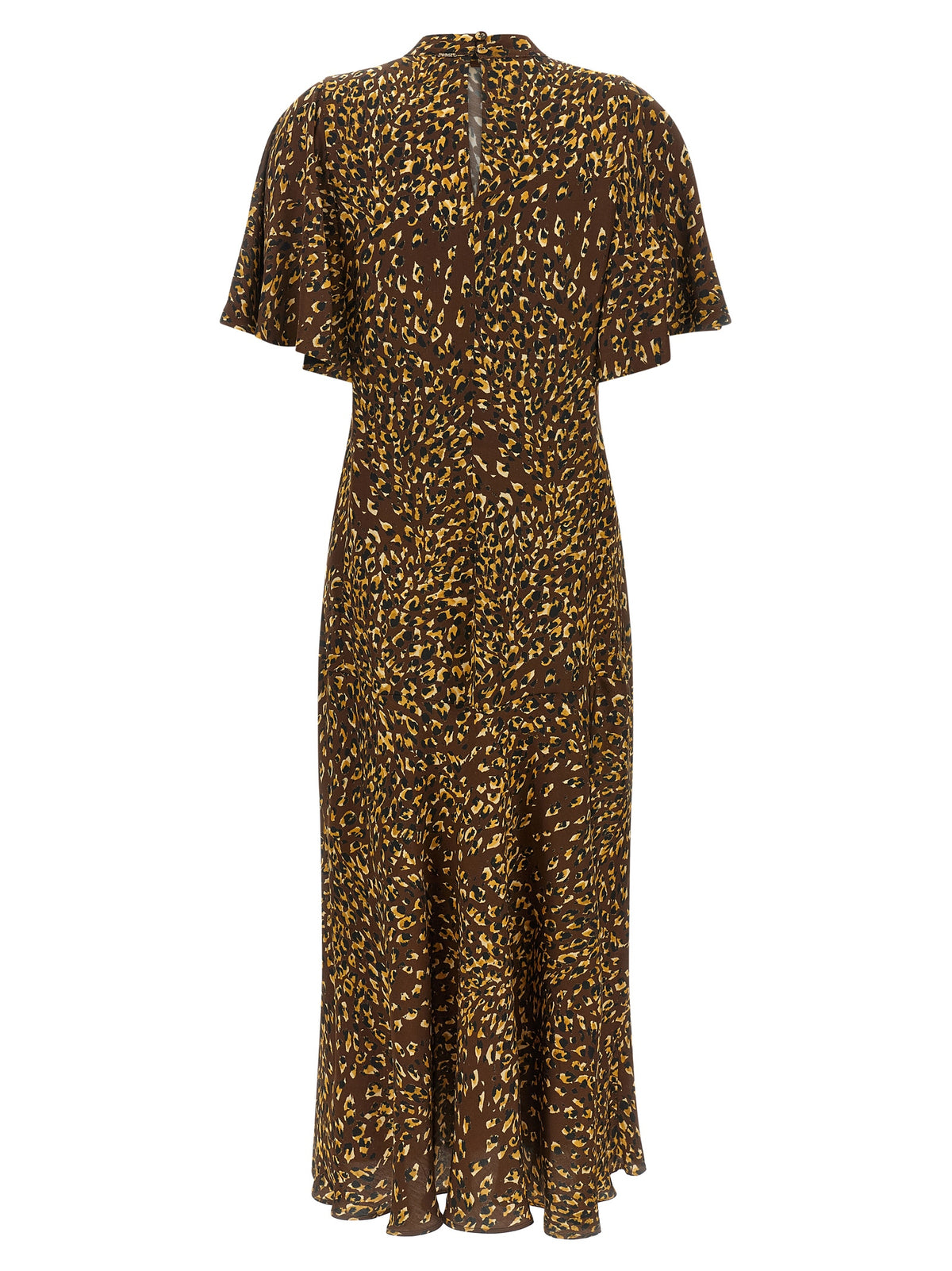 Brown Viscose Long Dress