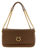 Brown Lamb Leather Shoulder Bag