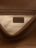 Brown Lamb Leather Shoulder Bag