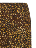 Brown Viscose Midi Skirt