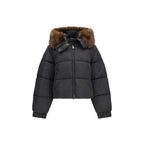 Brown Polyester Full-Length Jacket