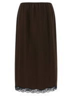 Brown Marabou Midi Skirt