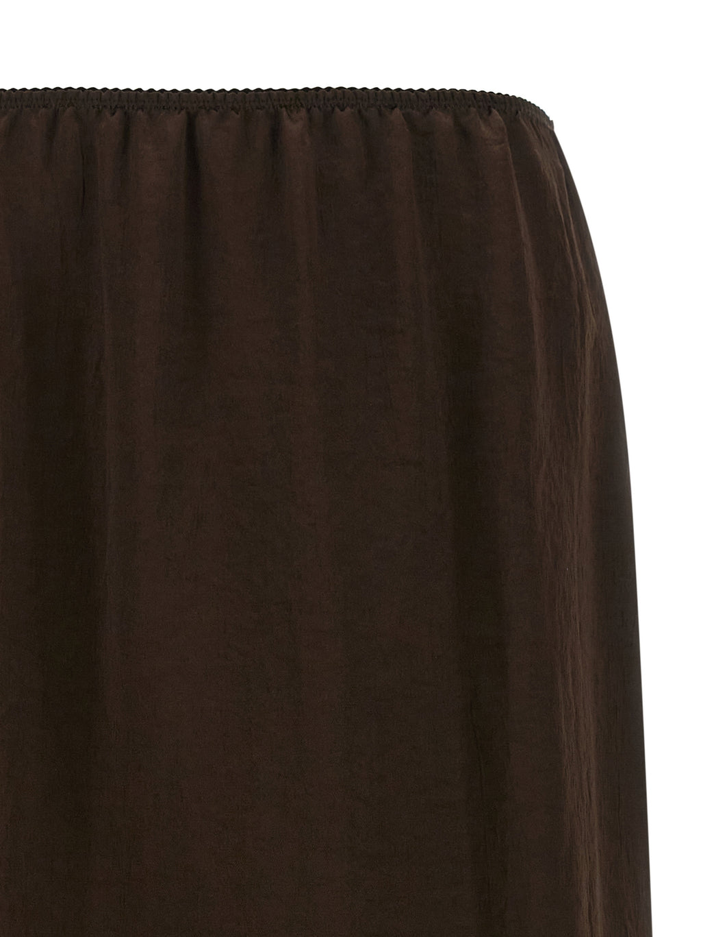 Brown Marabou Midi Skirt