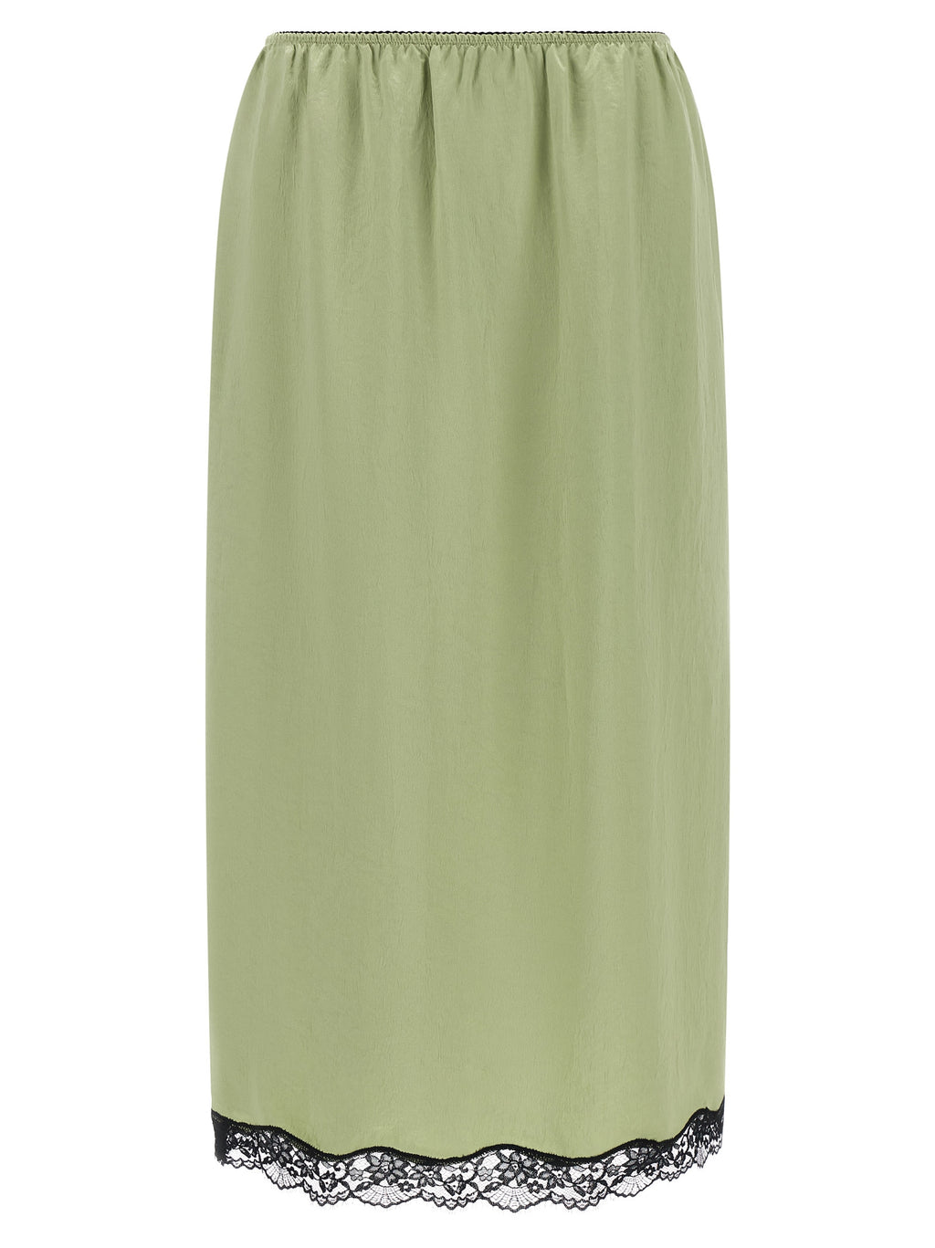 Bicolor Marabou Midi Skirt