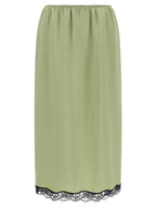 Bicolor Marabou Midi Skirt
