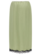 Bicolor Marabou Midi Skirt