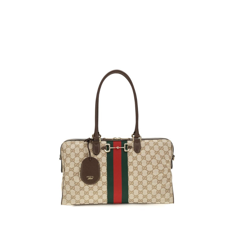 Beige Fabric Handbag