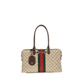 Beige Fabric Handbag