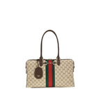 Beige Fabric Handbag