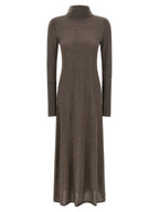 Beige Wool Long Dress