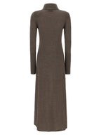 Beige Wool Long Dress