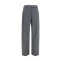 Gray Polyester Dress Pants