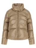Beige Polyamide Full-Length Jacket