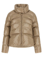 Beige Polyamide Full-Length Jacket