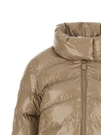 Beige Polyamide Full-Length Jacket