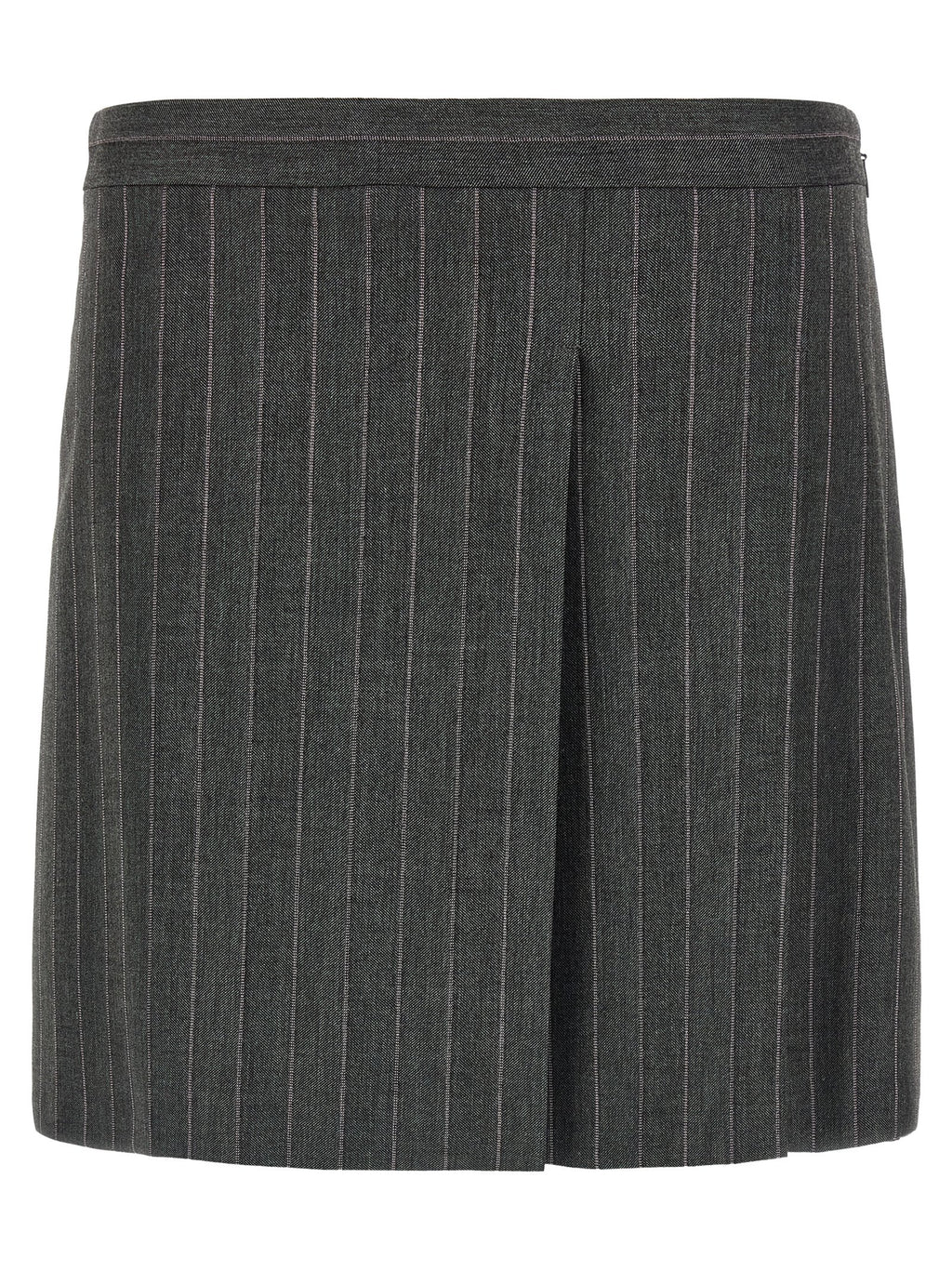 Gray Polyester Long Skirt