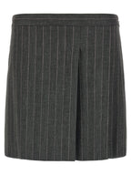 Gray Polyester Long Skirt