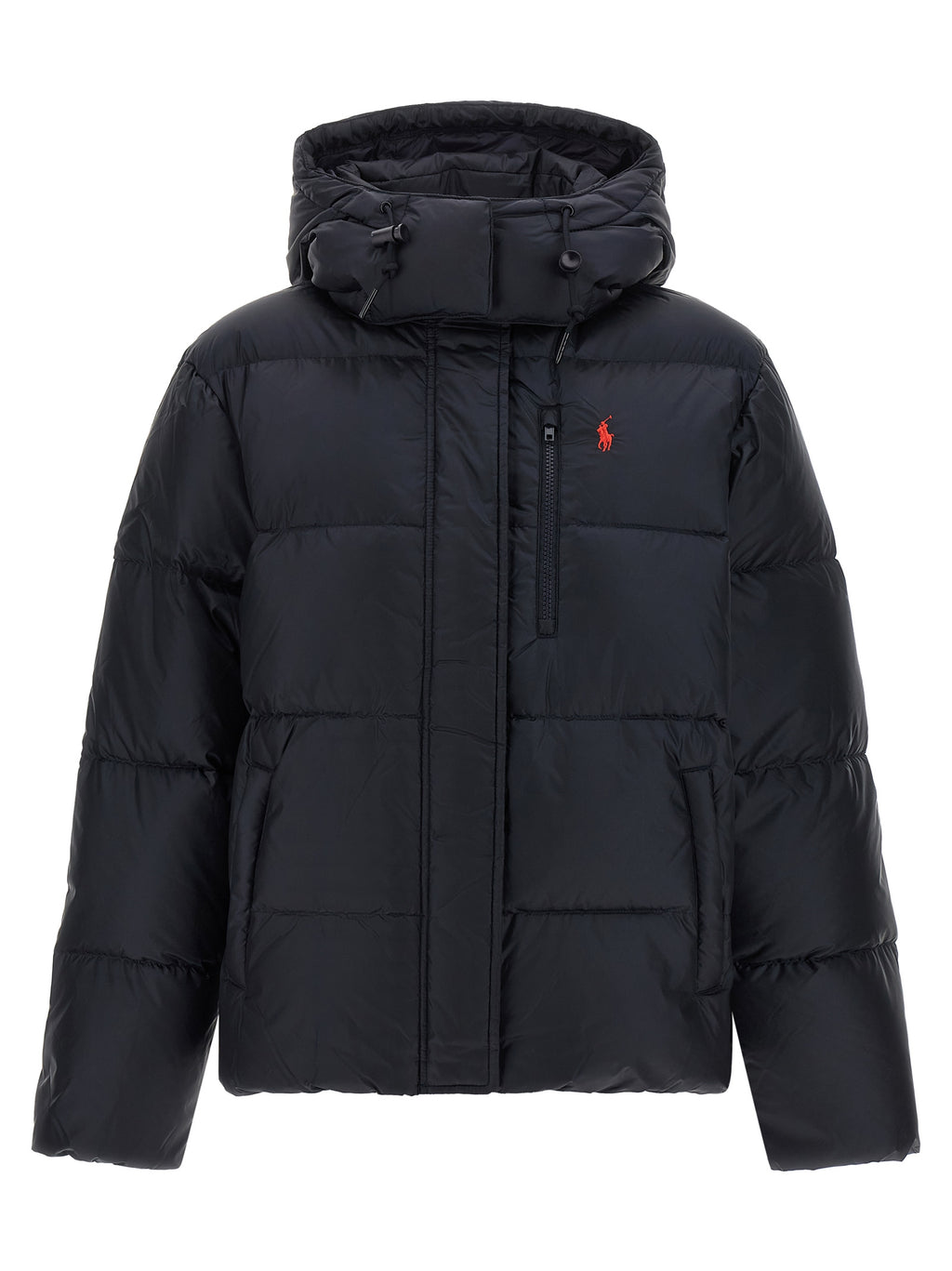 Blue Nylon Full-Length Jacket