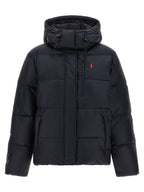 Blue Nylon Full-Length Jacket