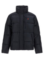Blue Nylon Full-Length Jacket