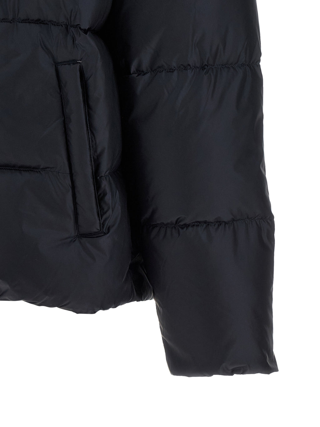 Blue Nylon Full-Length Jacket