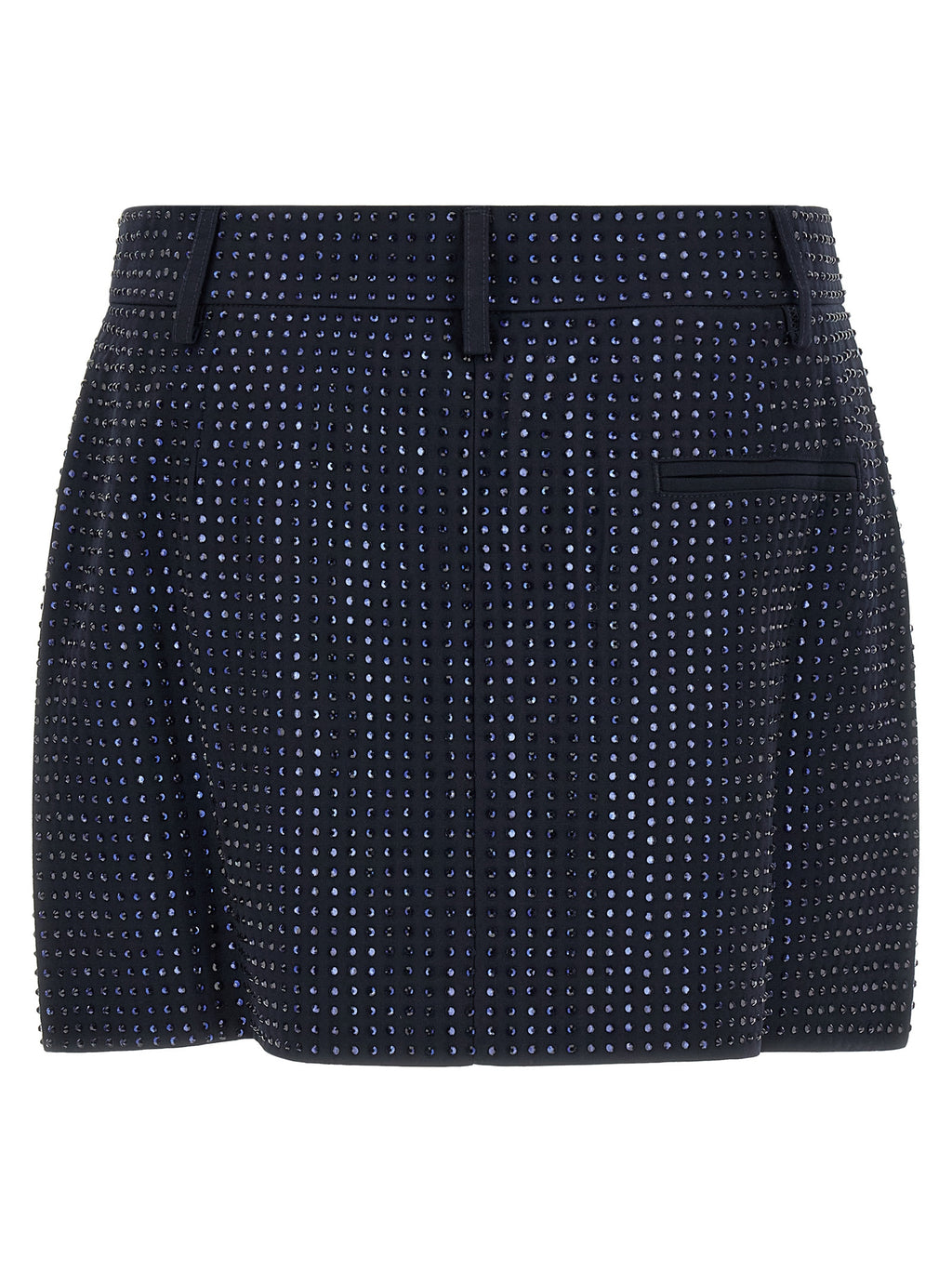 Blue Polyester Long Skirt