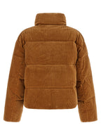 Brown Cotton Full-Length Jacket