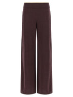 Purple Wool Casual Pants