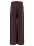 Purple Wool Casual Pants