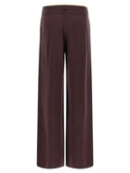 Purple Wool Casual Pants