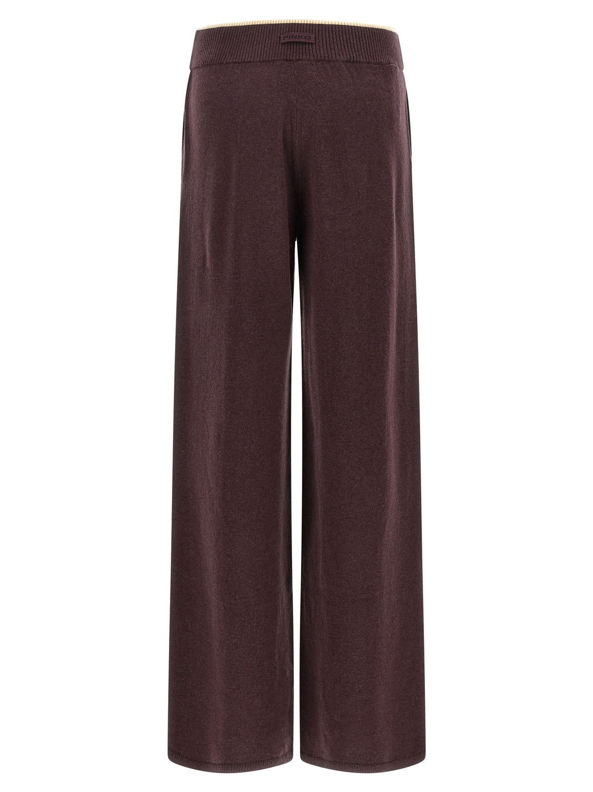 Purple Wool Casual Pants