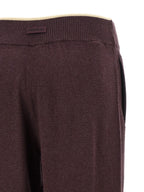 Purple Wool Casual Pants