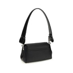 Black Polyurethane Shoulder Bag