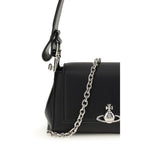 Black Polyurethane Shoulder Bag