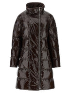 Brown Polyamide Full-Length Jacket