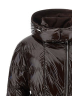 Brown Polyamide Full-Length Jacket