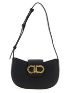 Black Calfskin Shoulder Bag