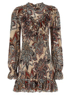 Multicolor Viscose Short Dress